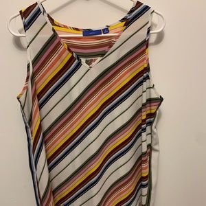 **Apt 9 striped sleeveless blouse size medium